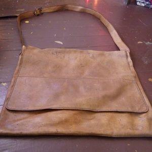 Genuine Leather Tan Hide Shoulder Bag Satchel